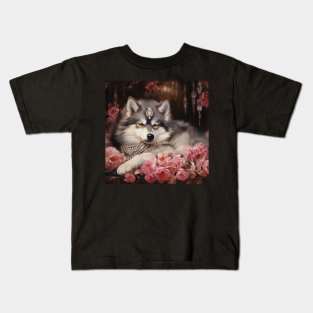 Sleepy Pomsky Kids T-Shirt